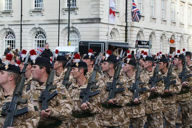 Soldiers from the Second Battalion of the Royal Regiment of Fusiliers.