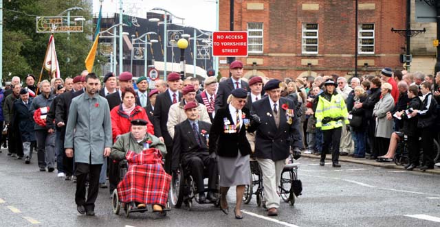 Remembrance service at Rochdale Cenotaph