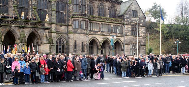 Remembrance service at Rochdale Cenotaph