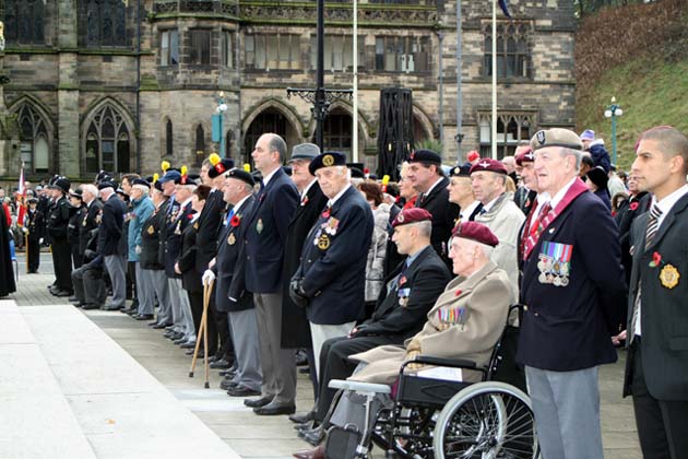 Remembrance service at Rochdale Cenotaph