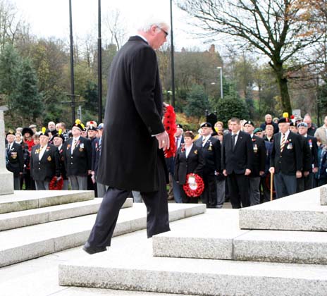 Remembrance service at Rochdale Cenotaph