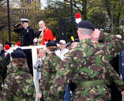 Remembrance service at Rochdale Cenotaph