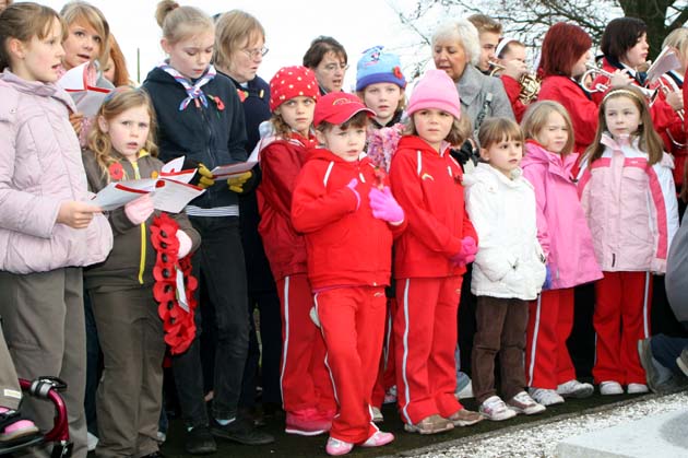 Remembrance service at Wardle Cenotaph