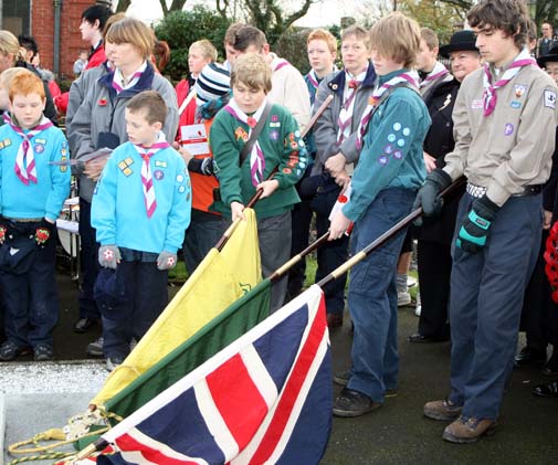 Remembrance service at Wardle Cenotaph