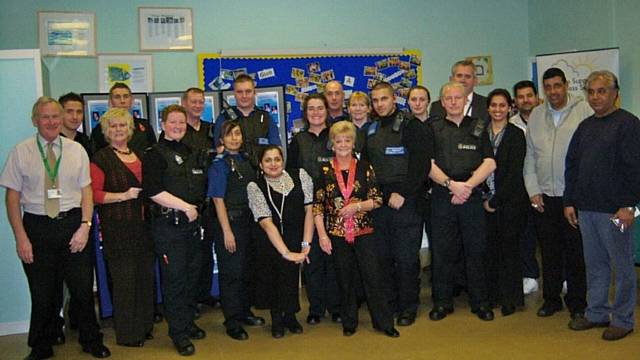 Members of the community meet police officers and council representatives at the Belfield Hate Crime Open Day