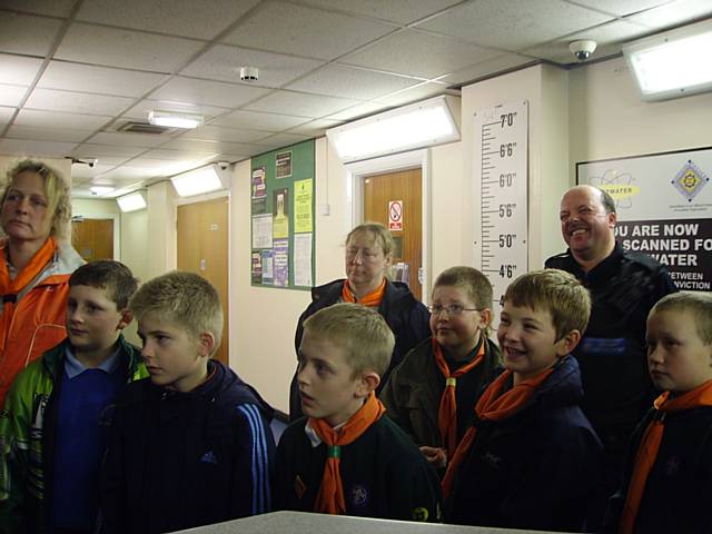 Youngsters from the First Milnrow Cub Scout Group enjoy their visit to Littleborough Police station.