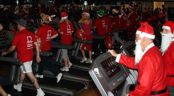 'Santa Invasion' at Fitness First Gym