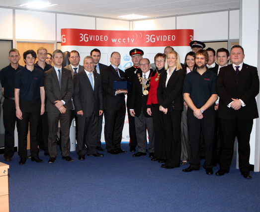 Staff at Wireless CCTV celebrate recieving the Queen's award