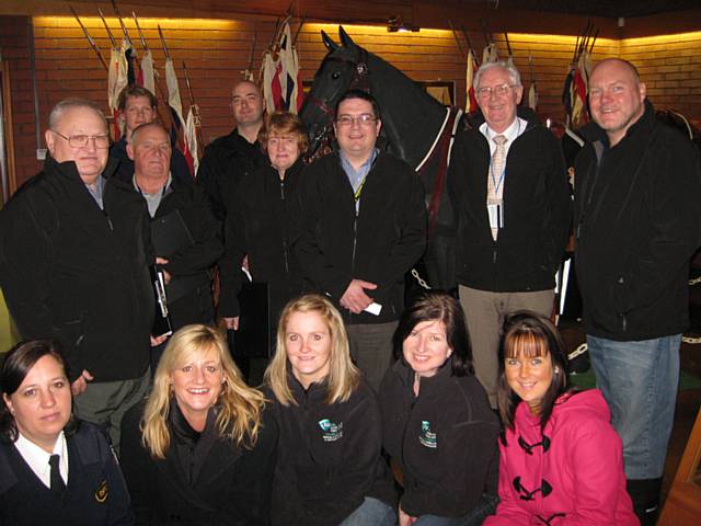 Animal welfare volunteers with GMP staff and RSPCA Chief Inspector Cathy Hyde (kneeling, left).