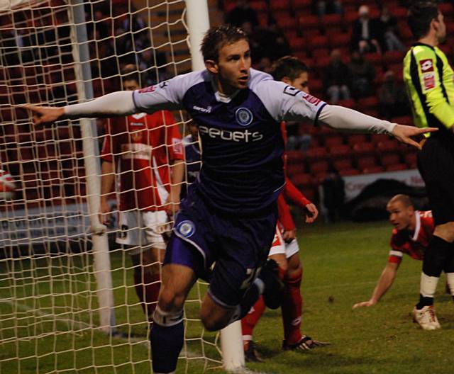 Dawson wheels away after hitting his ninth goal of the season.