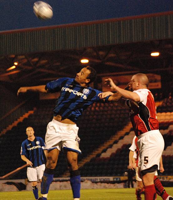 O'Grady rises above Jim Bentley.