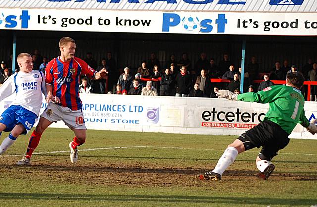 Adams fires in his debut goal.