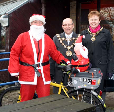 Springhill Hospice member of staff decorated her bike for the event