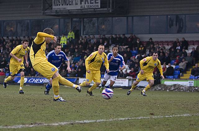 Tom Kennedy dispatches the Dale penalty.