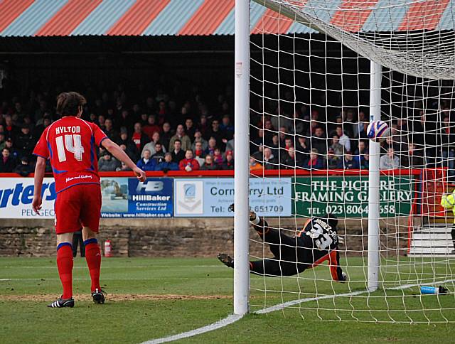 Thompson's header sails in off the far post.