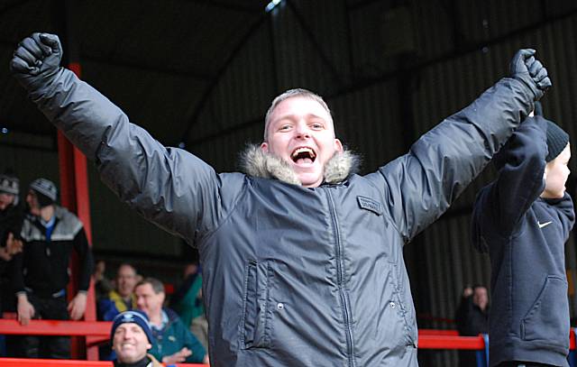 Dale fan's delight at Ciaran Toner's long range strike.