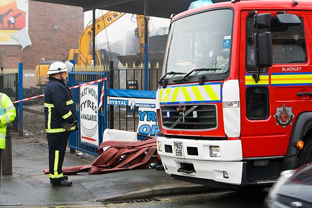 Firefighters at the scene on Durban Street.