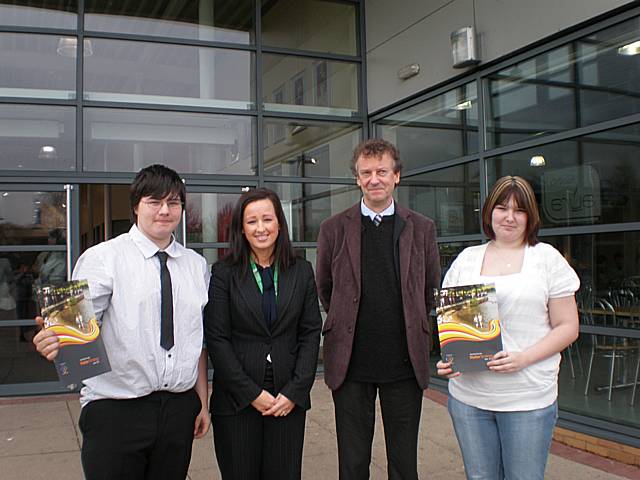 Tourism experts Hayden Burns (student) Frances Fielding, Tim Nuttall and Rachael Lee (student).