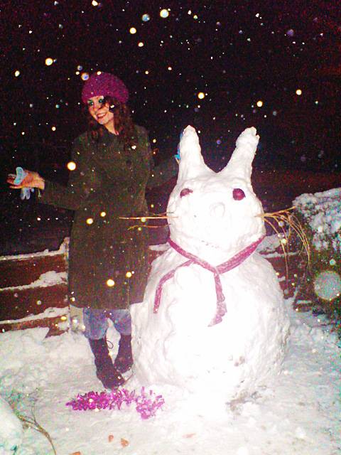 Kirsty's 'snow bunny'