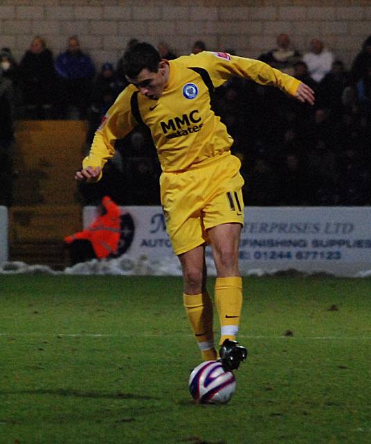 Adam Rundle brings the ball under control.