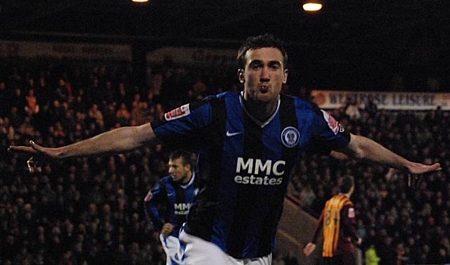 McArdle celebrates his opener.