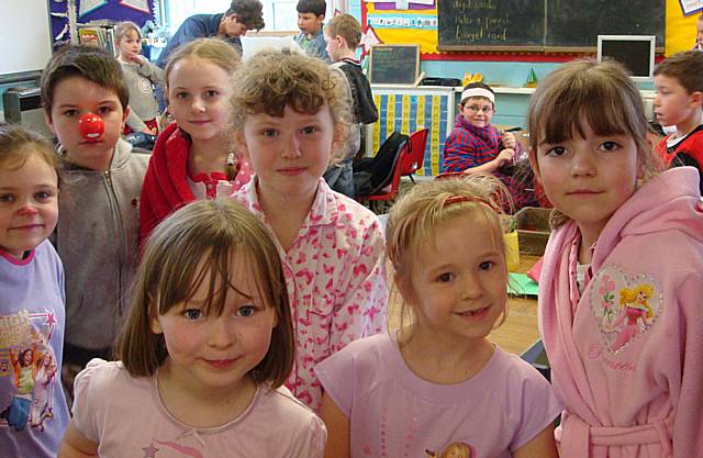 All dressed up: Pupils make the most of Red Nose Day 