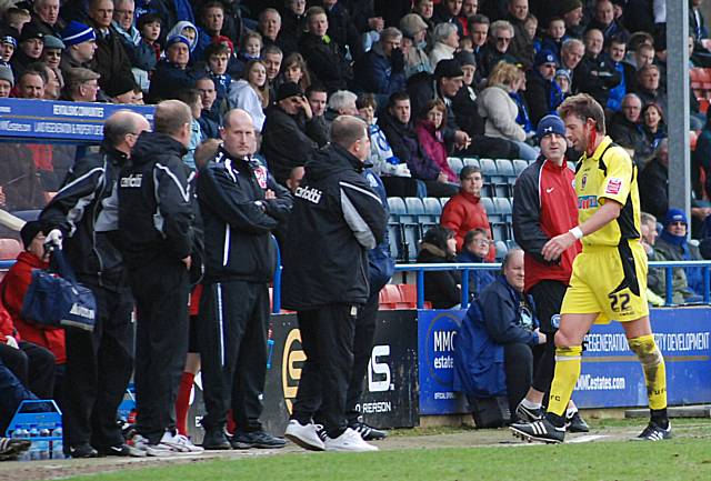 Drewe Broughton is forced to leave the field with blood gushing from a head injury.