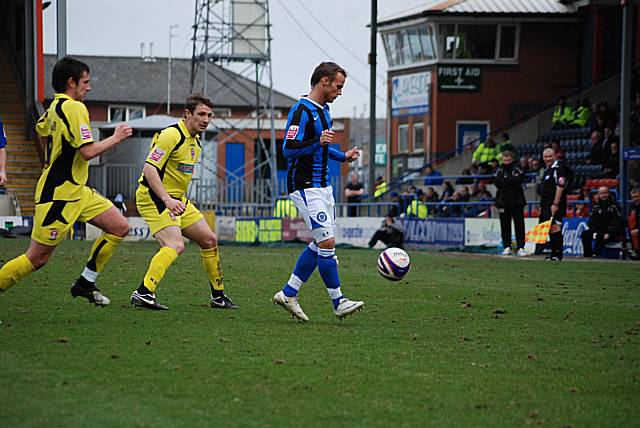 Kallum Higginbotham returned to the Dale side after having his loan spell at Accrington cut short.