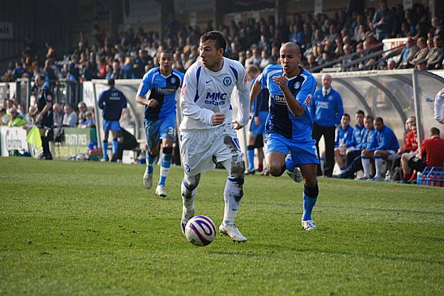 Le Fondre gets forward during the second half.