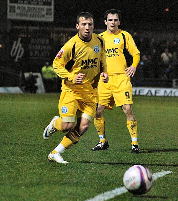 Adam Le Fondre chases the ball down.