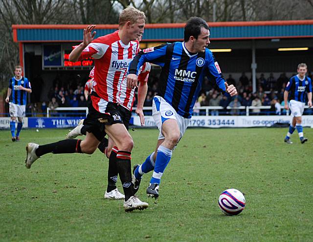 Dagnall gets into the box once more.