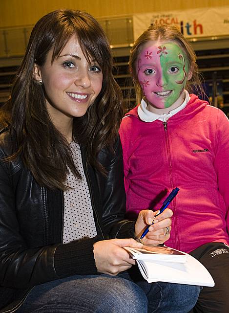 A young visitor to Live Life gets to meet her television favourite Samia Smith.