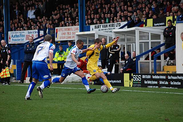 Tom Kennedy tries to get beyond Elliott Bennett.