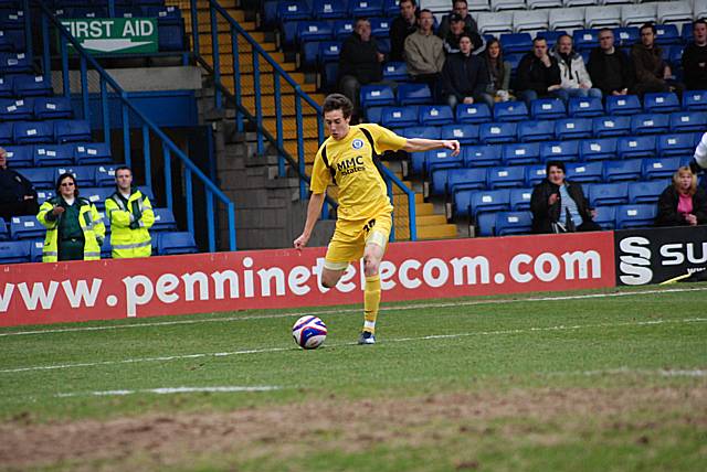 Buckley fires in a low cross.