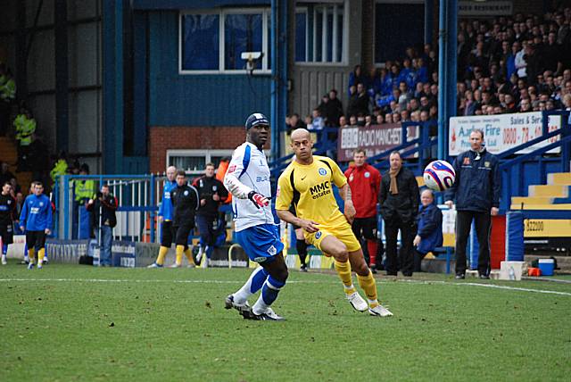 Thorpe plays the ball up the line.