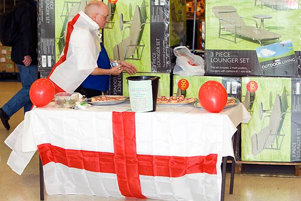 St George's Day celebrations at Asda on Dane Street.