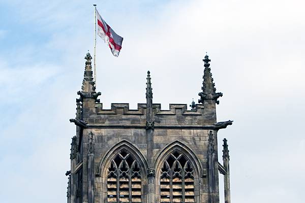 The flag of St George at the Parish Church at St Chad's