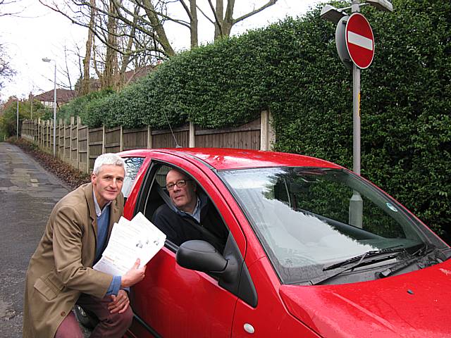 Councillor William Hobhouse is eager to stop illegal rat-running up Half Acre Lane.