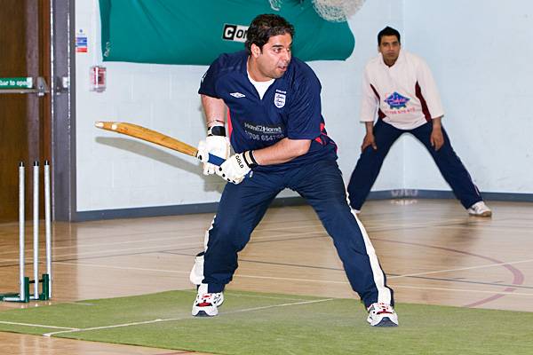 Action from the BASAF Indoor Cricket competition.