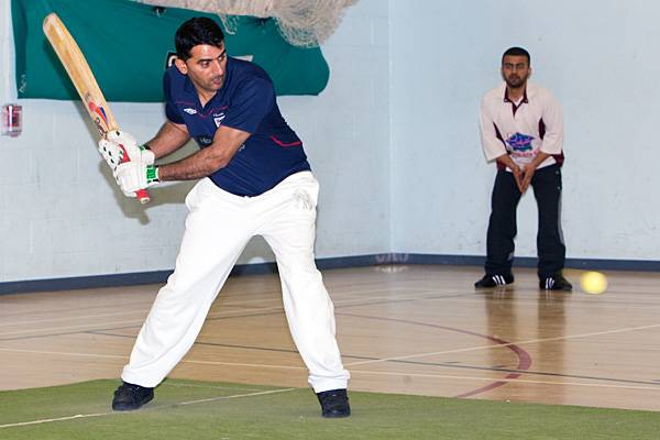 Action from the BASAF Indoor Cricket competition.