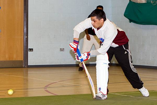 Action from the BASAF Indoor Cricket competition.