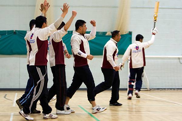 Action from the BASAF Indoor Cricket competition.