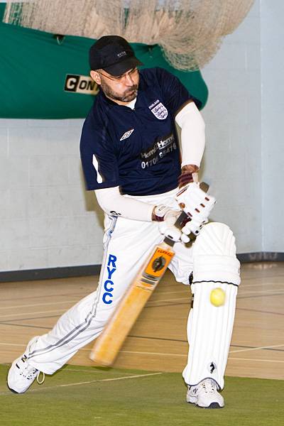 Action from the BASAF Indoor Cricket competition.