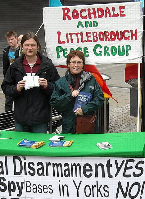 Rochdale and Littleborough Peace Group took to the streets of Rochdale yesterday (Saturday 9 May).