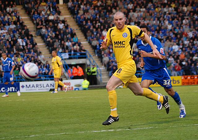 Gary Jones latches onto a through ball.