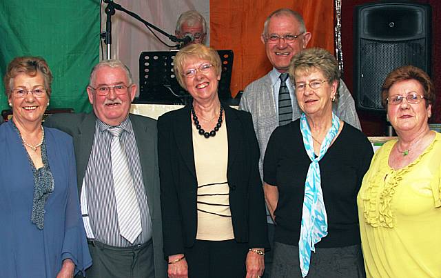 Frances Burke, John Hughes, Celia Maloney, Ann Ruane, Michael Brady and Rita Brown following the cheque presentation to Francis House.