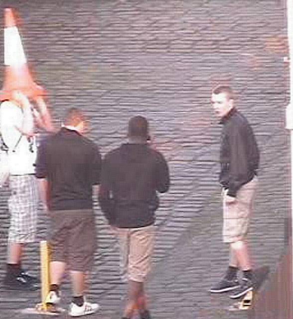 CCTV still of youths trespassing at Heywood Railway Station