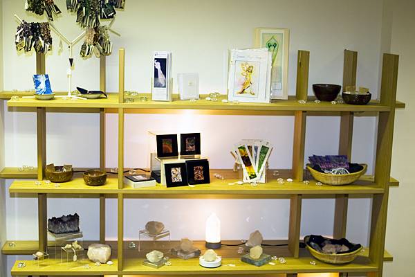 True Serenity Holistic Centre - display with gifts for sale in reception