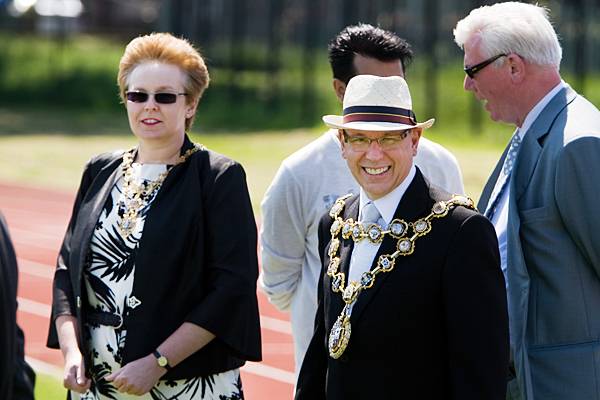 Alliance Football Shield - Mayor Keith Swift and Mayoress Sue Etchells