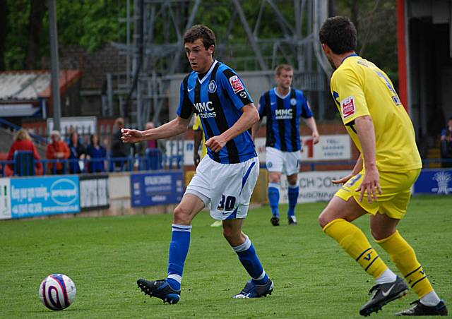 Buckley lays the ball off.